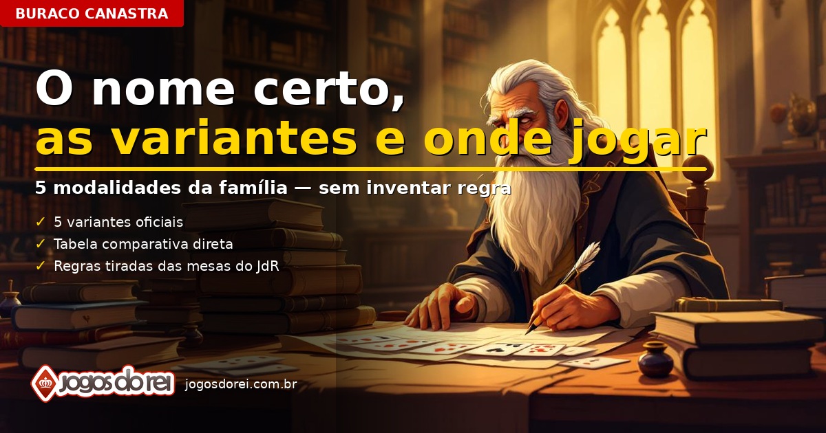 Buraco Canastra: o nome certo, as variantes e onde jogar — Jogos do Rei